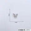 Mini Accesorios de Arte para Uñas de Mariposa, Populares Brillos de Mariposa Plateados con Circonita, Estilo de Lujo Ligero