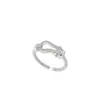 Anillo de Diamante de Zirconia de Corea del Sur para Mujer Plata de Ley 925 Primavera y Verano Nicho Lujo Ligero Alto Gama Anillo para el Dedo Anillo Abierto para el Dedo Venta al por Mayor