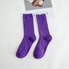 Calcetines color caramelo para mujer color sólido ins estilo japonés combinan con todo calcetines de rizo color dopamina calcetines media caña modernos Zhuji al por mayor