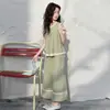 Conjunto de encaje verde para niñas de verano 2026 Nuevo estilo para niños mayores, Moda casual, Ligero, Cómodo, Moderno