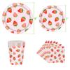 Nova de Fábrica Festa Piquenique Tema Morango Meninas Rosa Frutas Aniversário Descartável Decorativa Plástico Toalha de Mesa