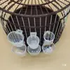 Frasco de comida para pájaros Thrushcross cuenco amarillo para comida de pájaros taza de plástico para comida de pájaros Thrushcross curruca de los sauces marisco frasco de comida anti-salpicaduras taza de comida para chin de índigo