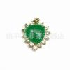 Colgante de jade malayo al por mayor para mujer, collar de jade verde con incrustaciones, colgante de jade azul de Taiwán, gema verde, pequeño regalo