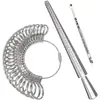 Kit de Herramienta para Medir el Tamaño del Anillo Herramienta para Medir Anillos Tamaño de Anillo Tamaño del Dedo con Lupa