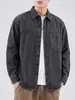 Ropa de Hombre Fengshe / Otoño e Invierno Nueva Camisa de Manga Larga con Retazos para Hombre Chaqueta Camisa de Trabajo Holgada Casual Estilo Americano