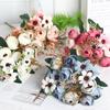 Flores Artificiales, Brotes de Té Estilo Europeo, Rosas de Té, Flores Artificiales, Flores Decorativas, Rosas Acabado de Alta Gama, Arreglos Florales de Boda