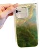 Funda para Teléfono Móvil Degradada Streamer Vortex Transparente para Teléfono Móvil Apple Patrón de Papel de Aluminio Transparente Funda para Teléfono Móvil Aurora No se Pone Amarilla