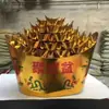 Fábrica direta de papel para funeral, cornucópia dourada e prateada, grande bacia do tesouro, suprimentos sacrificiais de Qingming, suprimentos de papel