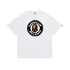 Fornecimento Atacadista Transfronteiriço de Marca Tendência de Comércio Exterior Algodão Puro Bape Cabeça de Macaco Tubarão Manga Curta Tubarão Macaco Camiseta