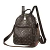Bolsa Feminina Moda 2024 Nova Estampada de Ombro Duplo de Alta Qualidade Multifuncional Grande Capacidade Mochila de Viagem