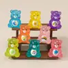 Oso Arcoíris de Dibujos Animados que Brilla en la Oscuridad Bolsa Sorpresa Lindo Accesorio DIY Colgante Llavero Figura Giratoria de Escritorio Pequeño Adorno