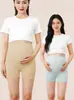 Leggings de Verão para Gestante 2 em 1 Novo Estilo 2026 Suporte para Barriga Finos Anti-Exposição Tamanho Grande Sem Costura Cintura Alta Shorts de Segurança