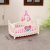 Casa de Juegos Casa de Muñecas Accesorios Cama de Bebé Muebles Miniatura para Dormitorio Cuna Cama Adornos Pequeños en Miniatura Transfronterizo