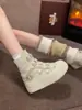 Zapatos de Lona Transpirables 2026 Primavera y Otoño Casual Versátil de Caña Alta con Suela Gruesa para Personas Bajitas, Modernos y a la Moda