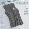 Chaleco de Seda de Hielo de Cuello Redondo para Hombre 2025 Chaleco Delgado Transpirable de Secado Rápido Deportivo Casual Chaleco Ancho Exterior Sin Mangas t