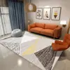 Nueva Alfombra de Piso Sala de Estar Dormitorio Lujo Ligero Alta Calidad Simple Cobertura Total Sofá Alfombra de Piso Grande Mesa de Café Limpiable Alfombra de Mesita de Noche