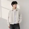 Chaqueta retro americana de corte limpio con solapas para hombre, talla grande, corte holgado, estilo de marca moderno, prenda exterior fresca y versátil