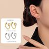 Clip para oreja de diamante de seis garras de plata esterlina S925 sin orificios para las orejas, moda japonesa y coreana, elegante, personalizado, chapado en oro, ligero, de lujo, estilo ins para mujer