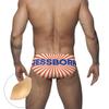 JESSBORN anti-constrangimento cartoon Superman impresso calções de banho masculinos piscina Hot Spring Triangle shorts