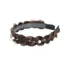 Diadema para Peluca con Perlas, Trenza de Espina de Pescado, Torcido Trenzado Integrado, Pasador Alto de Corona, Accesorio para el Cabello para Mujeres