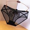 Nueva ropa interior de encaje para mujer, de malla, de encaje, sexy, transparente, hueca, tentación, bragas de cintura baja para chicas, directo de fábrica