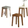 Taburete de Comedor de Madera Maciza Taburete de Comedor para el Hogar Preparación de Madera Original Silla de Comedor Silla Apilable para Restaurante Tocador Simple para Dormitorio Taburete de Maquillaje