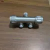 Válvula angular de control doble de acero inoxidable 304, válvula triangular, válvula angular multifuncional de una entrada y dos salidas, interruptor independiente, compañero de inodoro 304