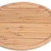 Plato Redondo de Bambú de 2 Piezas Tabla de Queso de Madera de 12 Pulgadas Posavasos para Café Té Plato para Frutas Plato para Cena de Fiesta