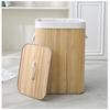 Cesto de roupa suja à prova de poeira cesto de roupa cesta de armazenamento trançada de bambu cesta dobrável trançada de bambu balde de armazenamento de roupas sujas