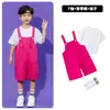 Roupas de Apresentação Infantil Verão Suspensórios Coloridos Doces Roupas de Dança para Jardim de Infância Roupas de Apresentação para Meninos e Meninas