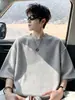 Camiseta de verano para hombre joven, retro, resistente, manga corta, color liso, estampado de escamas de serpiente, ajuste holgado, moderna