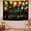 Tecido de Fundo Banner Ano Novo Dourado Preto 2026 Feliz Ano Novo Tecido Decorativo Tema Dourado Preto Atmosfera Tecido Decorativo