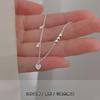 Pulseira Minsheng Diamante Brilhante Coração Feminina Simples Design de Nicho Ins 2022 Nova Moda Japonesa e Coreana Pulseira de Luxo Leve