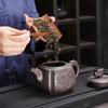 Tetera de arcilla púrpura juego de té de cerámica de gran capacidad semimanual tetera individual para el hogar cuadrada tetera Dragón y Fénix