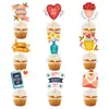 Nuevo Día de Acción de Gracias Día de la Madre Arreglo Decorativo de Ambiente Espiral Colgante Mejor Mamá Cupcake Tarjeta Plug-in