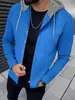 2025 Amazon AliExpress Transfronterizo Nuevo Otoño para Hombre Waffle de Punto de Cruz Simple con Capucha Casual Chaqueta Cardigan