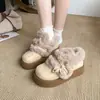 Zapatos de Algodón con Velcro Boken Zapatos de Algodón de Gamuza de Invierno para Mujer con Más Terciopelo Más Grueso Lazo 2026 Nuevo Estilo Diseño Moderno