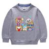 Suéter de cuello redondo de manga larga para niños y niñas, ropa de estilo coreano con dibujos animados de primavera y otoño de 2023, de algodón, para bebés, pequeños y medianos.