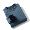 Suéter para Hombre Manga Larga Primavera y Otoño Terciopelo Combinable Base Terciopelo de Doble Cara Camiseta Marca de Moda para Hombre Casual Sonriente