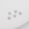 Pulseira/Colar com Contas Espaçadoras de Floco de Neve Banhadas a Cobre Cor Dourada 14K que não desbota, Suporte para Flores, Material para Acessórios de Miçangas Feitos à Mão DIY