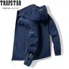 Jaqueta com Capuz Masculina Transfronteiriça Jaqueta Casual Nova Masculina para Primavera e Outono Top Jaqueta à Prova de Vento de Comércio Exterior Logo Estampado Fixo