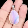 Collar con colgante de gota de agua pequeño tallado a mano y pulido de piedra en bruto de cristal natural, accesorios de decoración, venta al por mayor de gran éxito transfronterizo
