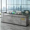 Mostrador de bar, mostrador de caja, diseño simple y moderno, adecuado para salones de belleza, supermercados, tiendas de ropa, restaurantes y recepciones pequeñas de esquina