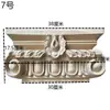 Tallado en Madera, Madera Maciza, Capitel Grande, Soporte de Viga Estilo Europeo, Columna Romana, Marco de Puerta, Decoración de Pared de Fondo, Diseño Floral Tallado a Máquina