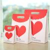 Bolsa de hebilla de retorno de boda roja Día de San Valentín amor Voltear bolsa de regalo de papel cálido Moda bolsa de dulces de boda