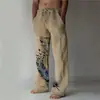 Pantalones de Verano para Hombre Transfronterizos Pantalones de Playa Bolsillo Cordón Cintura Elástica Impresión 3D Transpirables Ligeros Casuales
