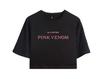 2025 Rosa Concierto Bornpink Park Caiying Lisa Mismo Estilo Corazón Verano Manga Corta Mujer Camiseta Corta
