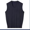 Servicio de Dropshipping: Nuevo Chal de Lana Mezclada con Cuello en V para Primavera y Otoño, Chal Pulóver Casual de Color Sólido para Hombre