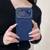 Funda Magnética Fina de Color Sólido Simple Adecuada para Funda de Teléfono Apple 17 Pro Max iPhone 16 Ventana Grande 15/14/13