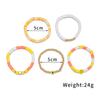 Pulseira Conjunto Simples Amarelo Moda Mais Vendida Transfronteiriça Europeia e Americana com Olhos Smiley Estrela de Cinco Pontas Atacado